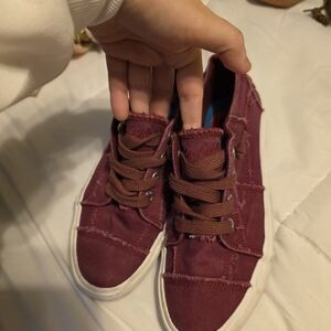Blowfish Maroon Canvas Sneakers